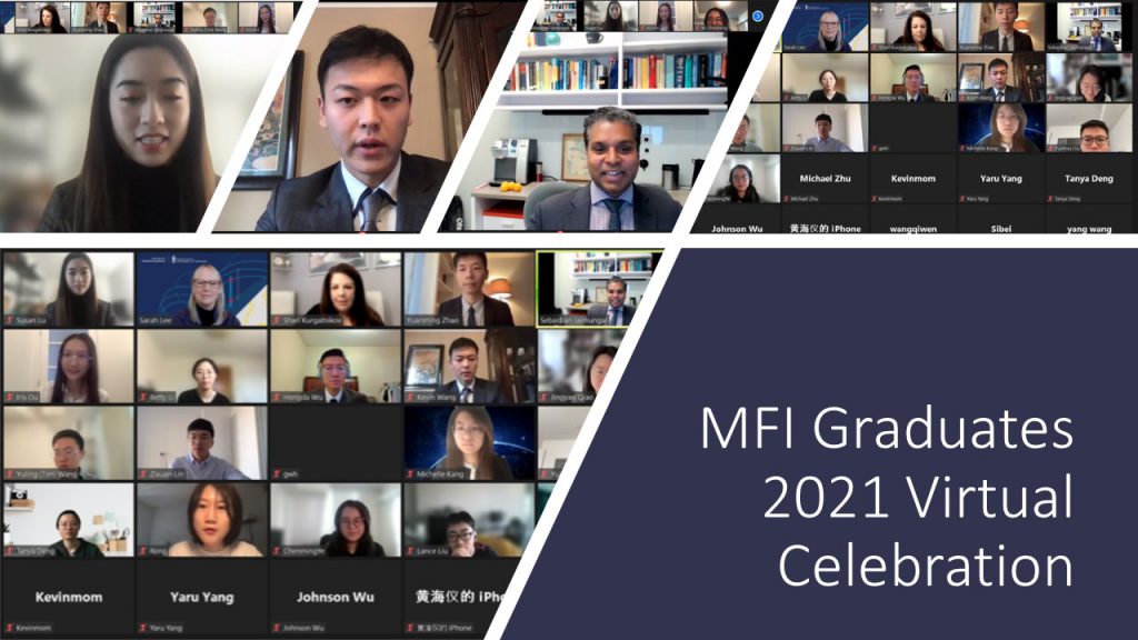 zoom screens of graduate virtual celebration